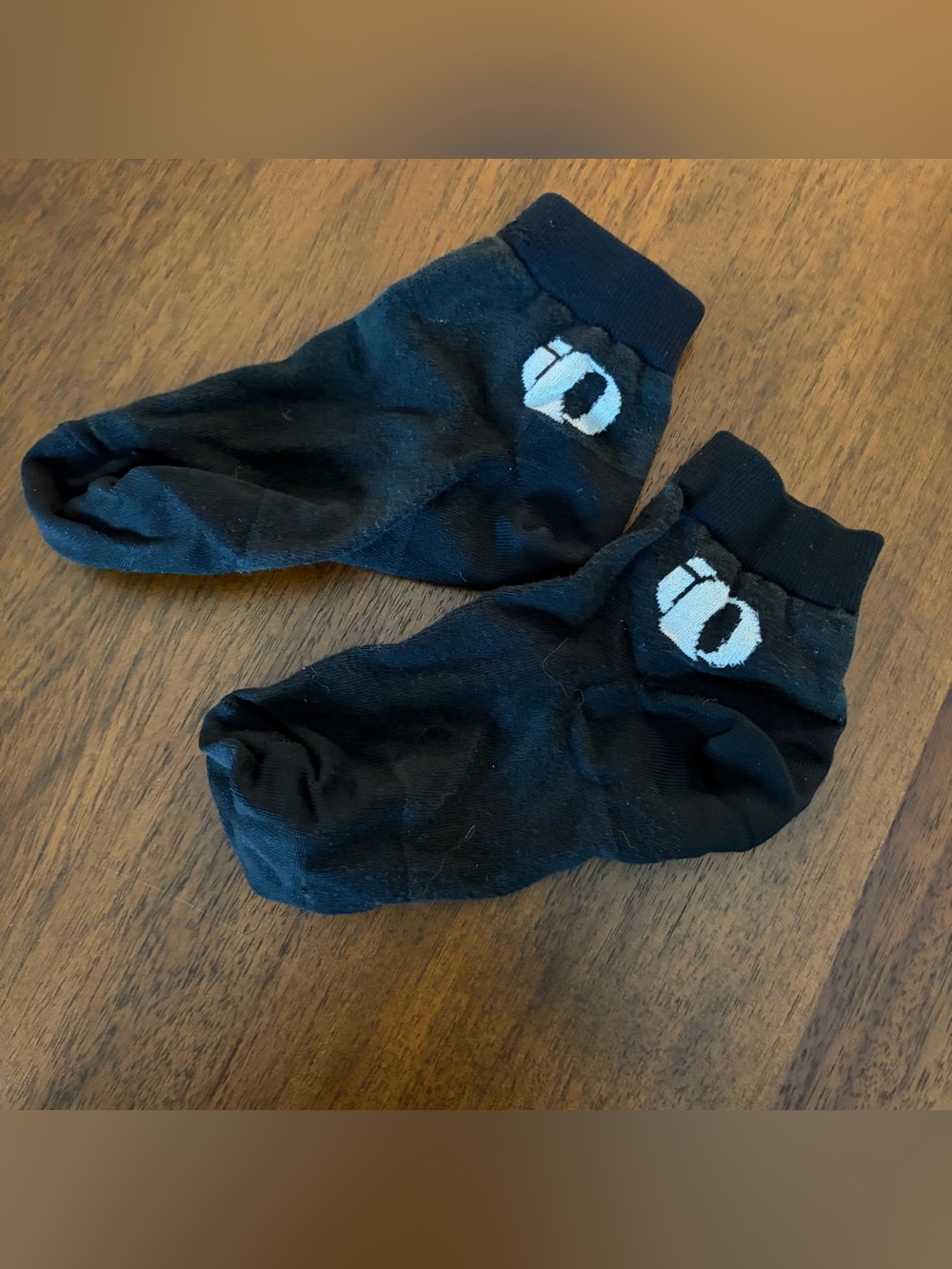 Pearl Izumi Black Ankle Socks with White Logo Detail